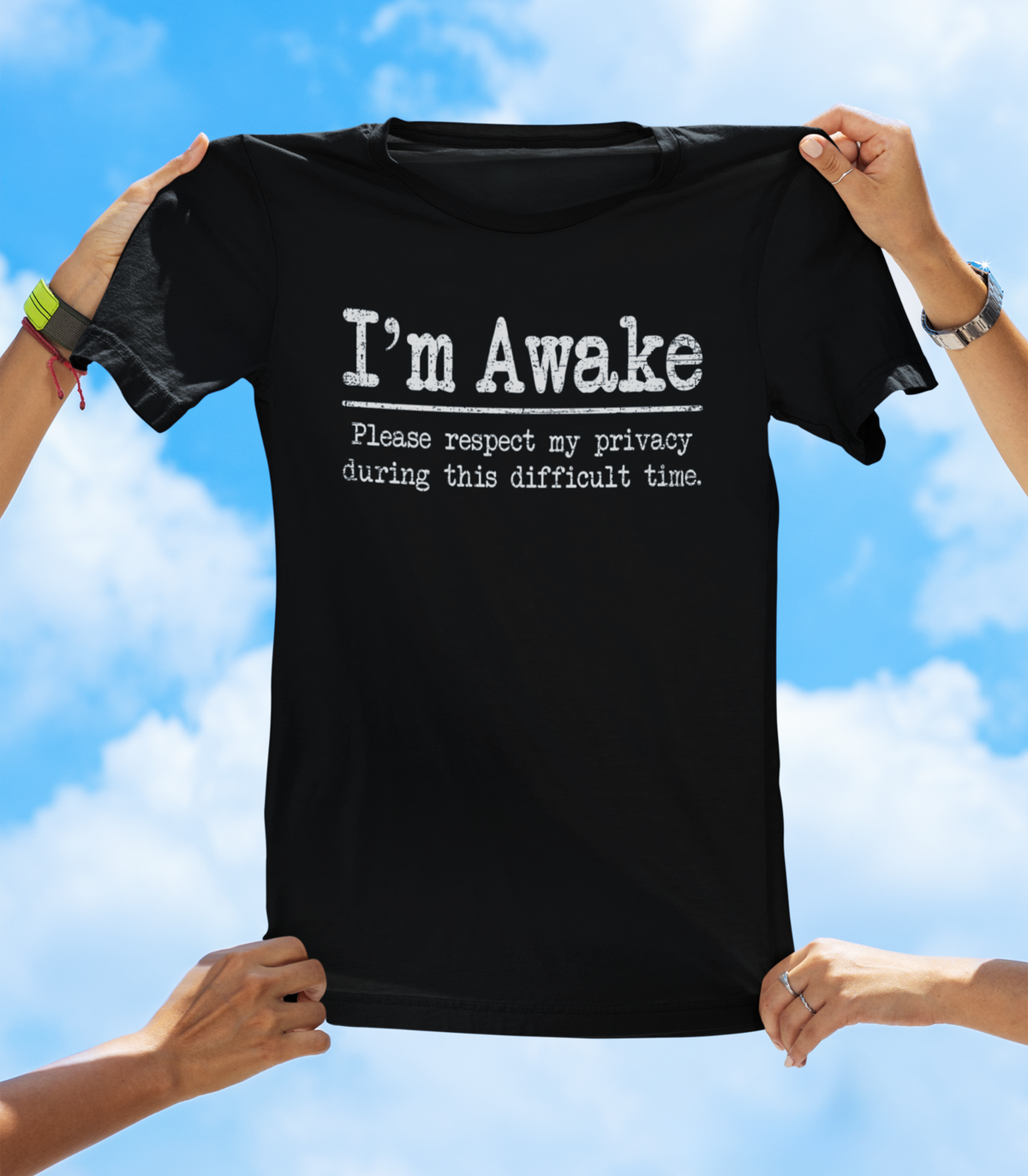 I’m Awake Please Respect My Privacy T-Shirt – Funny Introvert Graphic Tee