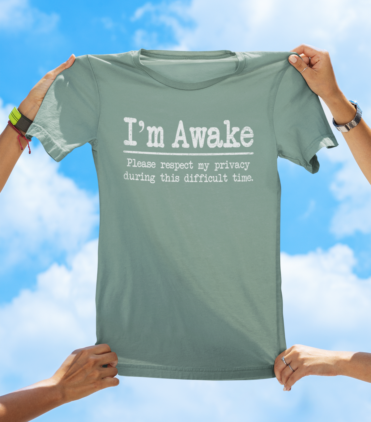 I’m Awake Please Respect My Privacy T-Shirt – Funny Introvert Graphic T-shirt