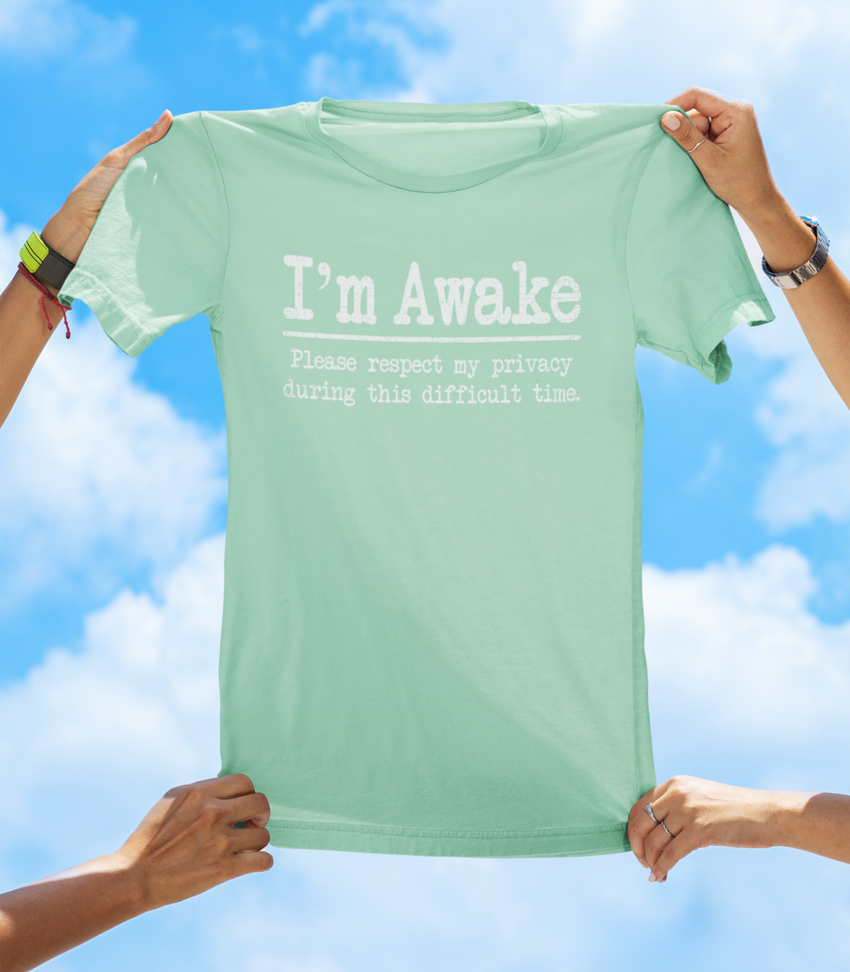 I’m Awake Please Respect My Privacy T-Shirt – Funny Introvert Graphic Tee