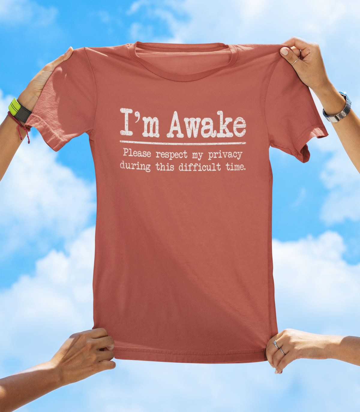 I’m Awake Please Respect My Privacy T-Shirt – Funny Introvert Graphic T-shirt