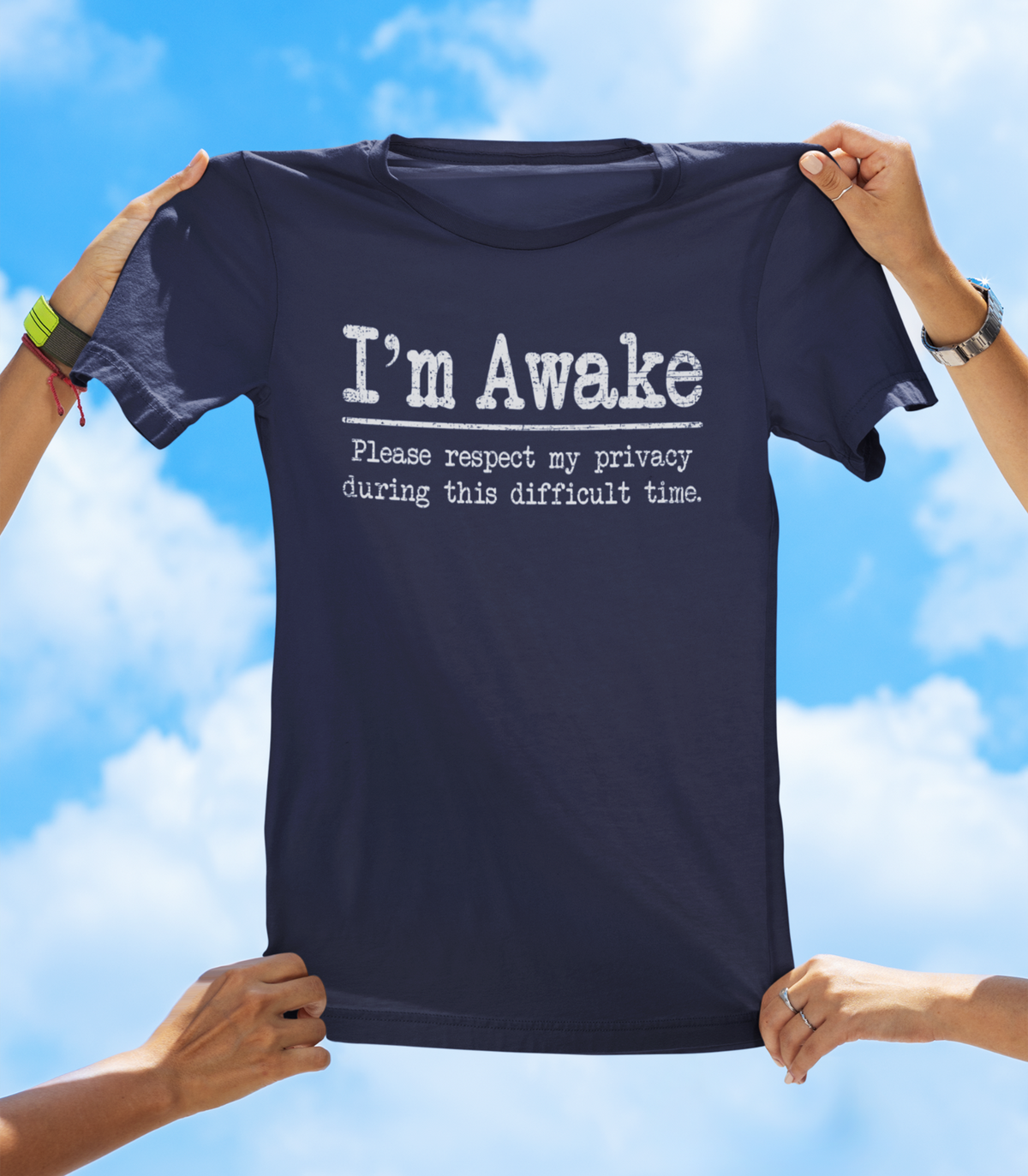 I’m Awake Please Respect My Privacy T-Shirt – Funny Introvert Graphic Tee