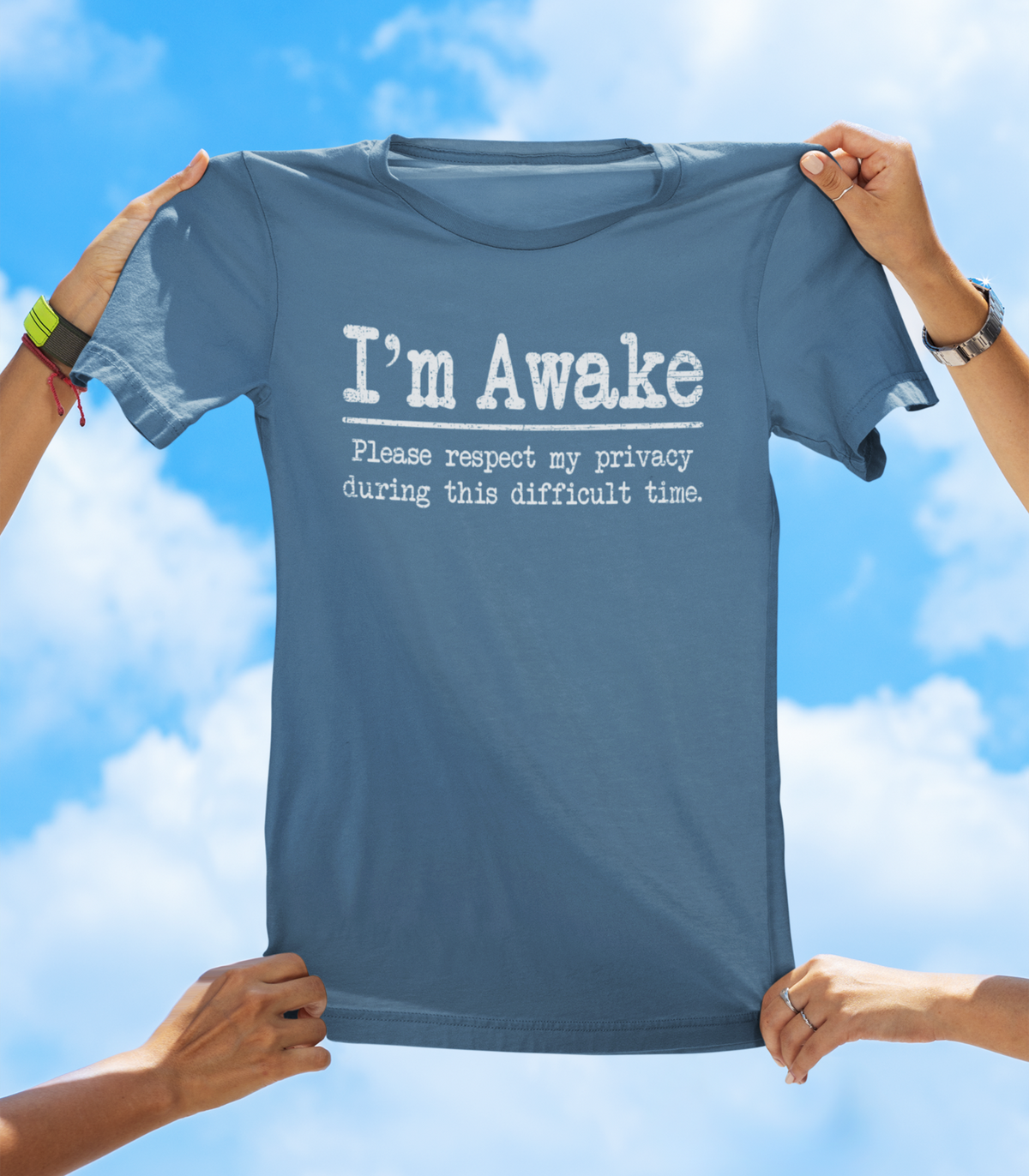 I’m Awake Please Respect My Privacy T-Shirt – Funny Introvert Graphic T-shirt