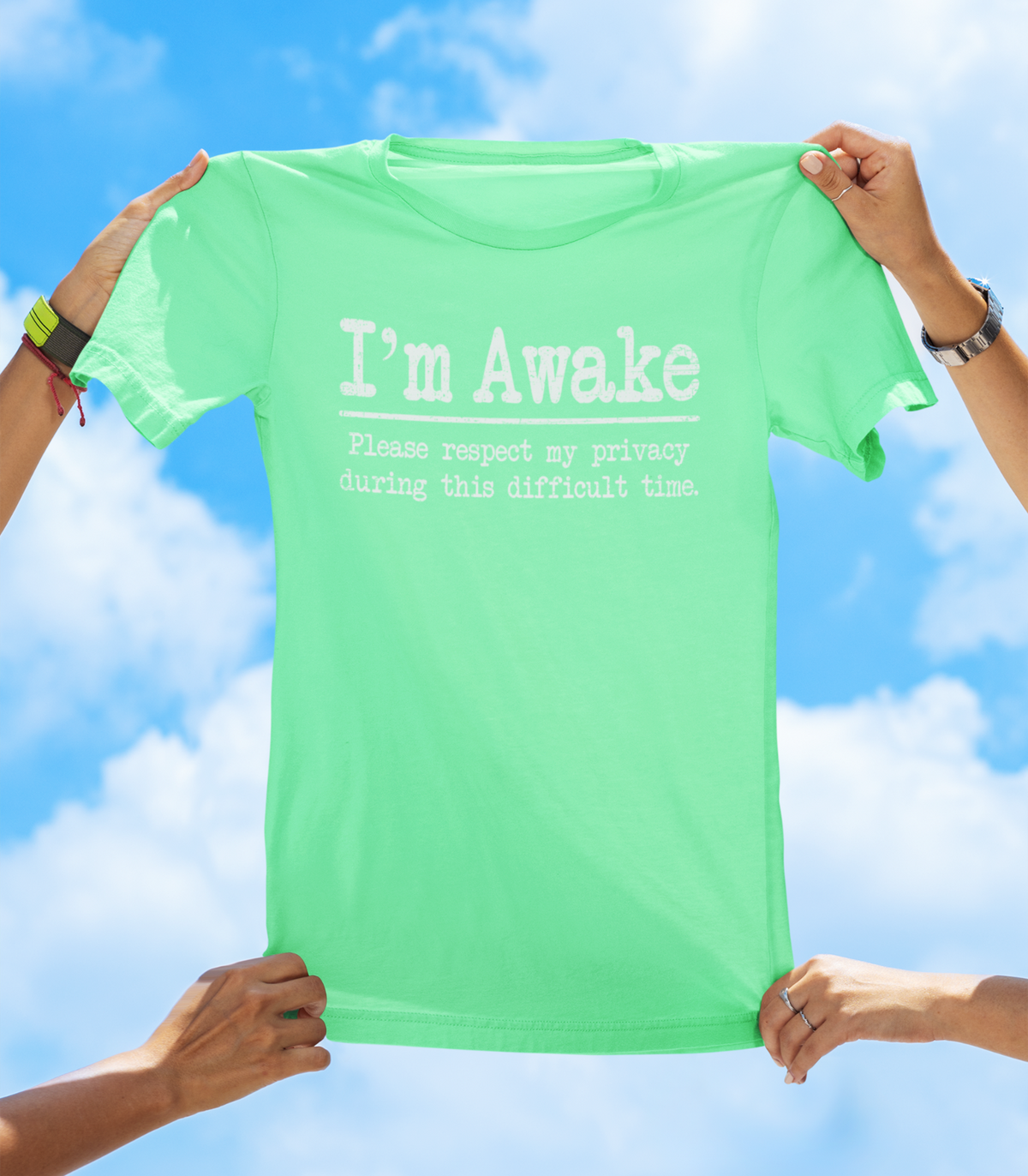 I’m Awake Please Respect My Privacy T-Shirt – Funny Introvert Graphic Tee