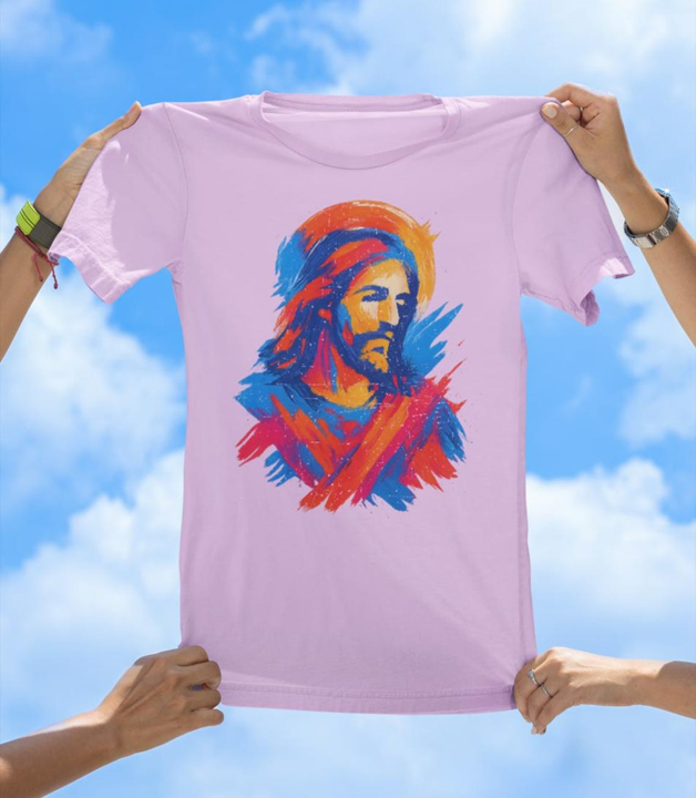 Jesus Brush Art T-Shirt | Vibrant Christian Graphic Tee - The Southern Yankee
