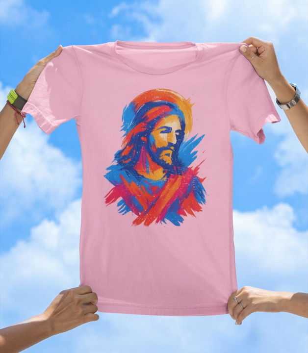 Jesus Brush Art T-Shirt | Vibrant Christian Graphic Tee - The Southern Yankee