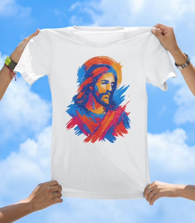 Jesus Brush Art T-Shirt | Vibrant Christian Graphic Tee - The Southern Yankee