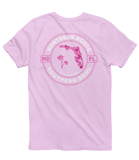 Florida with Maryland Roots Pink Camo Tee - The Southern Yankee