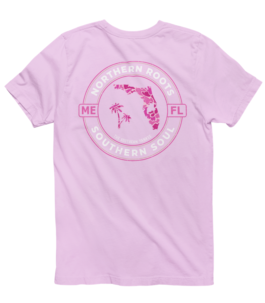 Florida with Maine Roots Pink Camo Tee - The Southern Yankee