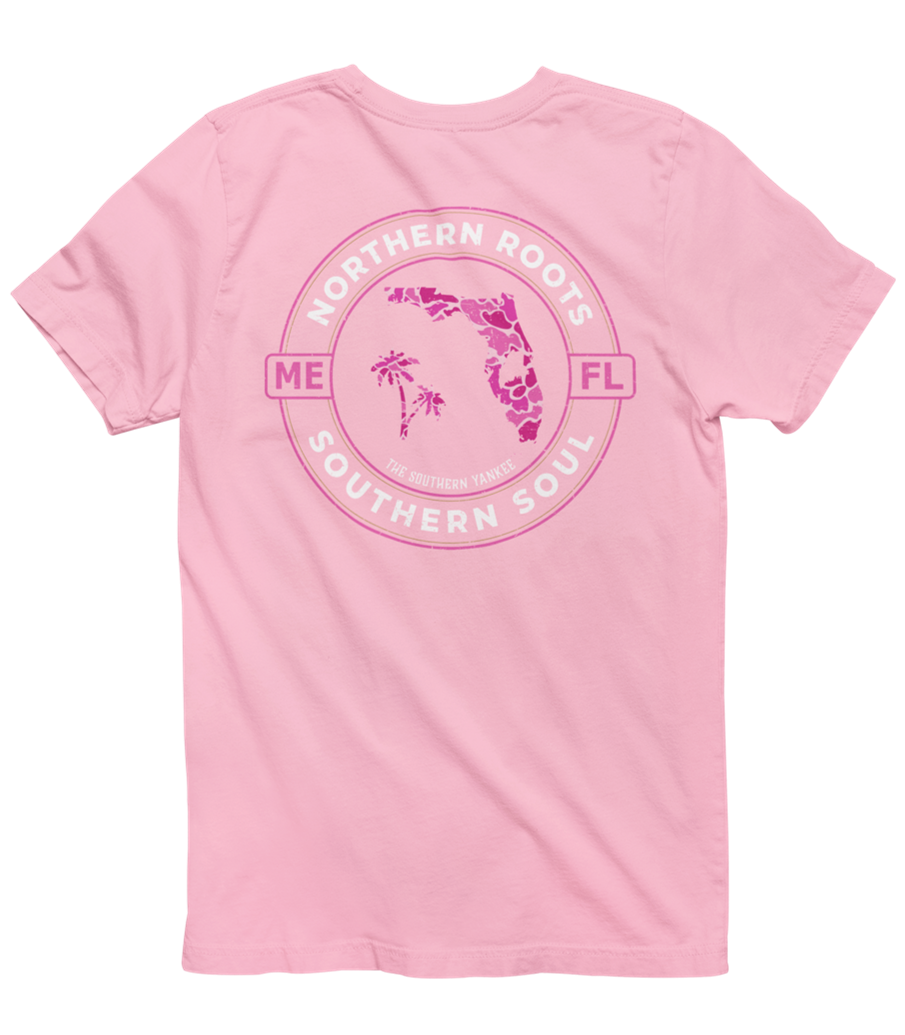Florida with Maine Roots Pink Camo Tee - The Southern Yankee