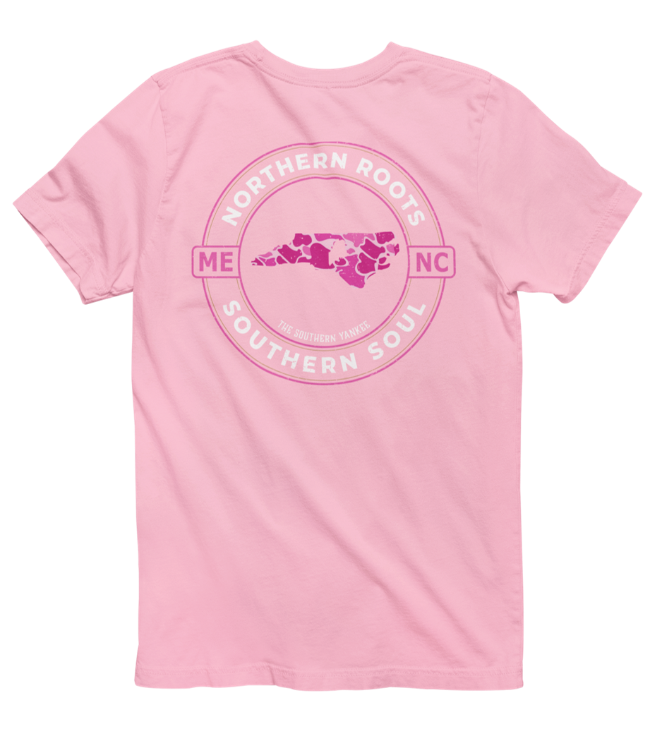 North Carolina with Maine Roots Pink Camo Tee - The Southern Yankee
