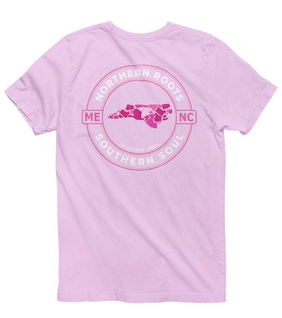 North Carolina with Maine Roots Pink Camo Tee - The Southern Yankee