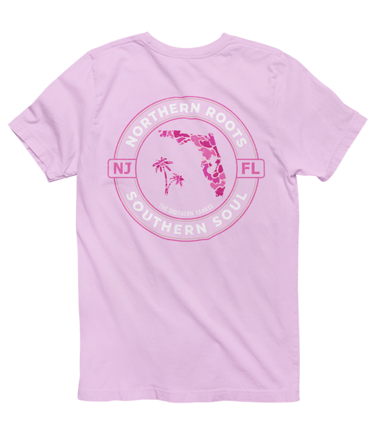 Florida with New Jersey Roots Pink Camo Tee - The Southern Yankee