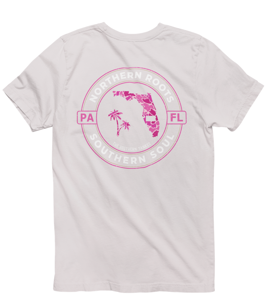 Florida with Pennsylvania Roots Pink Camo Tee - The Southern Yankee