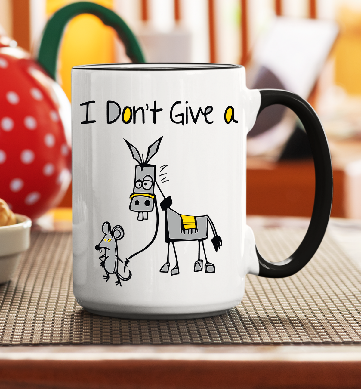 I Don’t Give a Rat’s Ass 15oz Ceramic Coffee Mug – Funny Sarcastic Mug - The Southern Yankee