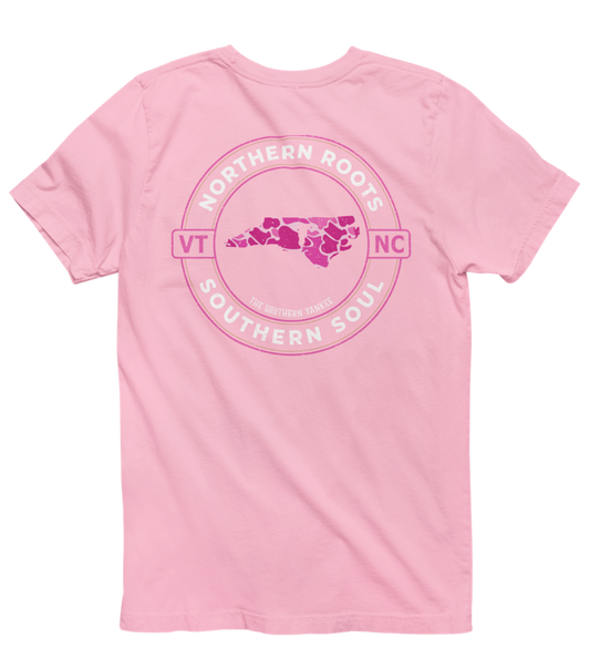 North Carolina with Vermont Roots Pink Camo Tee - The Southern Yankee