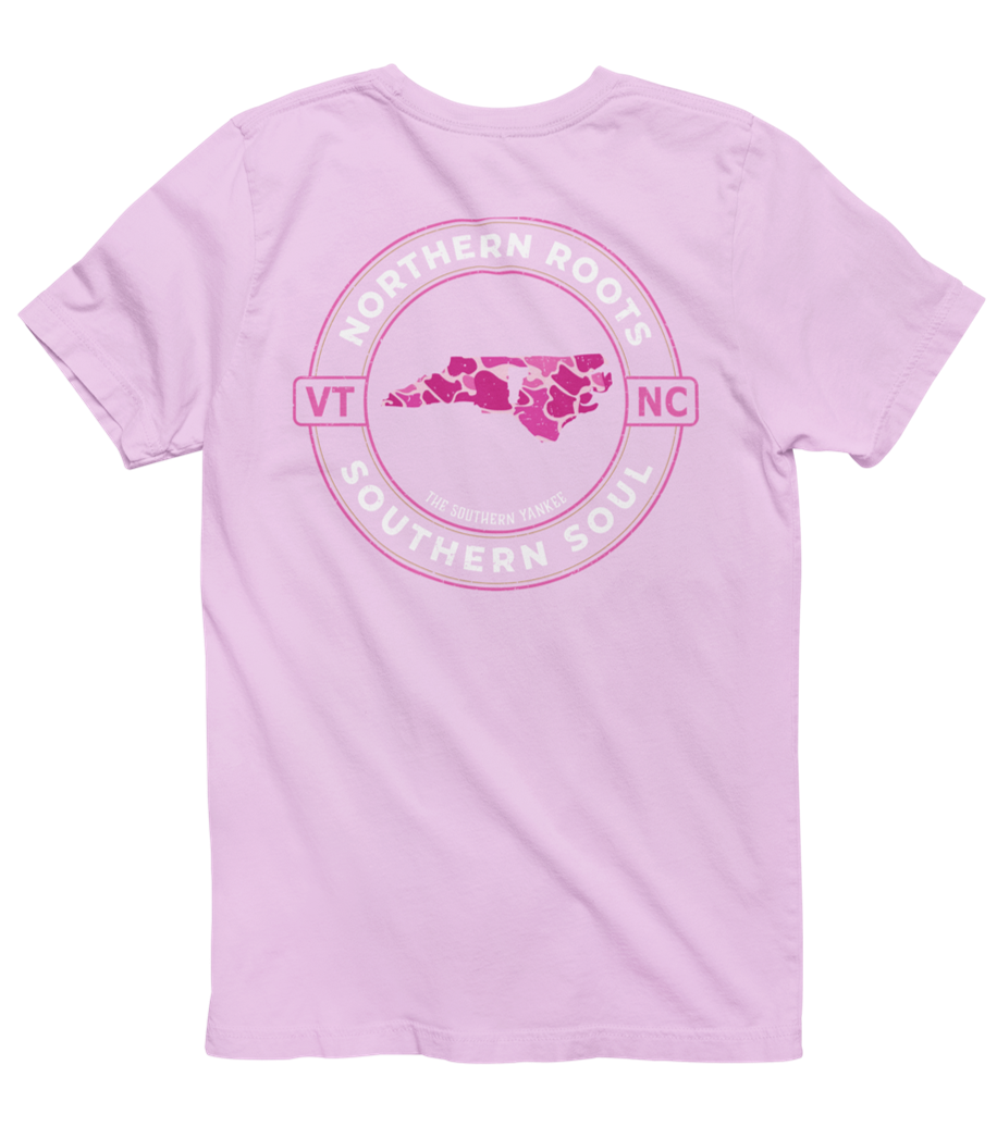 North Carolina with Vermont Roots Pink Camo Tee - The Southern Yankee