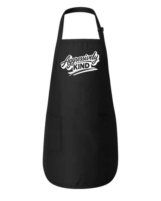 Aggressively Kind Full-Length Apron with Pockets – Funny Positive Cooking Apron - The Southern Yankee