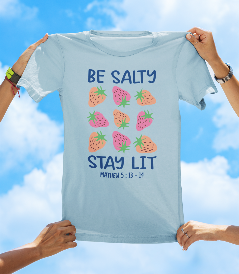 Be Salty Stay Lit – Faith-Based Graphic Tee (Matthew 5:13-14) - The Southern Yankee