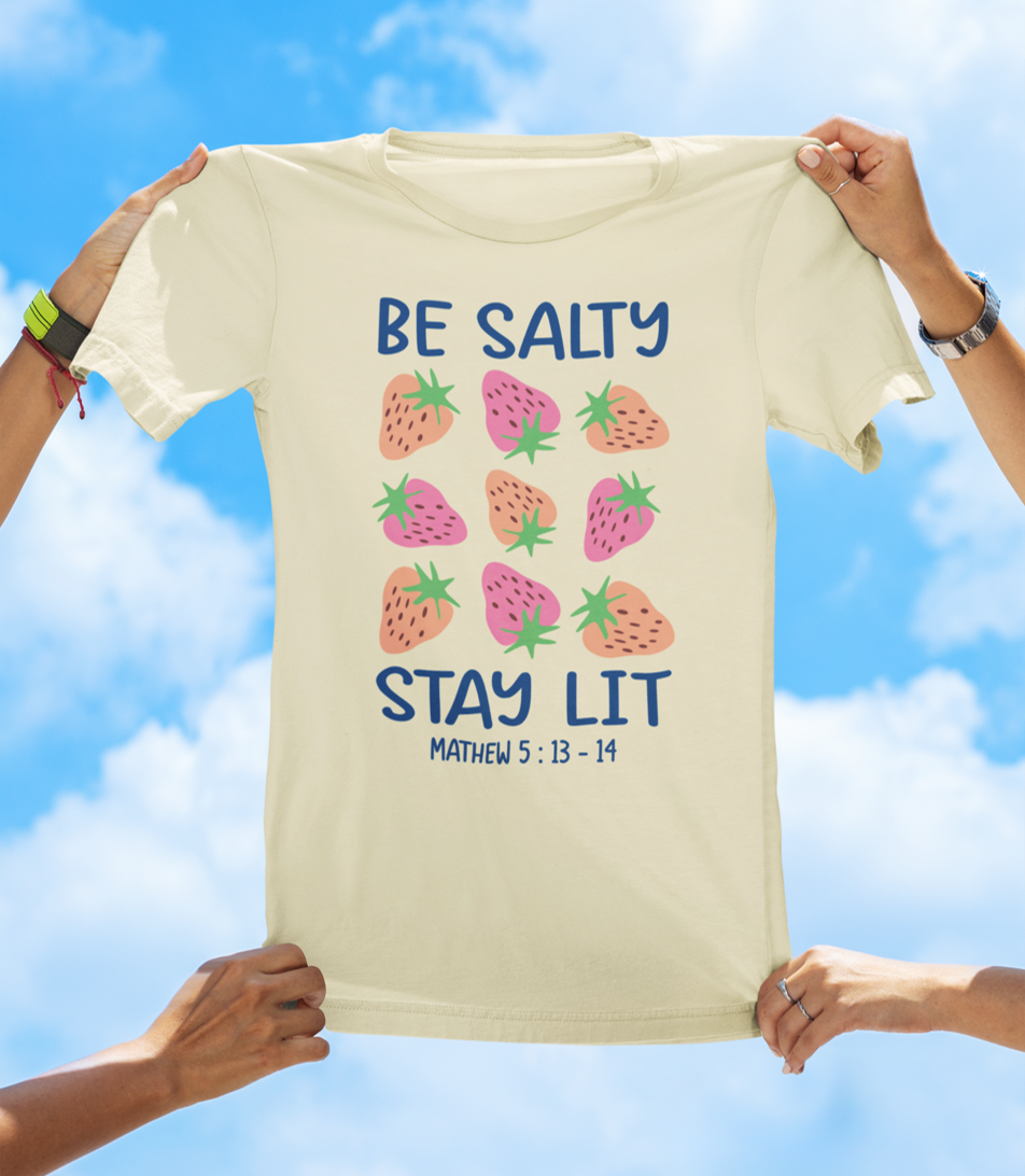 Be Salty Stay Lit – Faith-Based Graphic Tee (Matthew 5:13-14) - The Southern Yankee