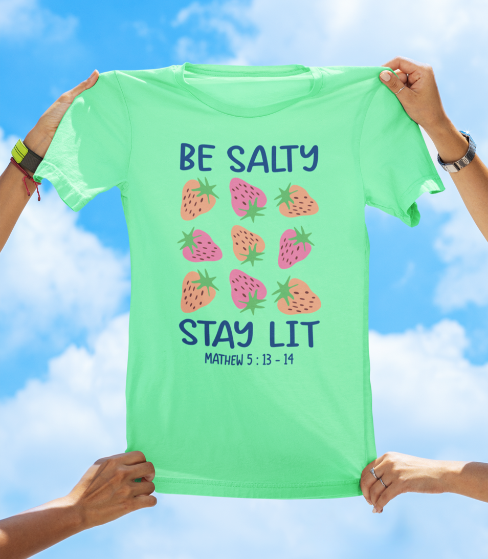 Be Salty Stay Lit – Faith-Based Graphic Tee (Matthew 5:13-14) - The Southern Yankee