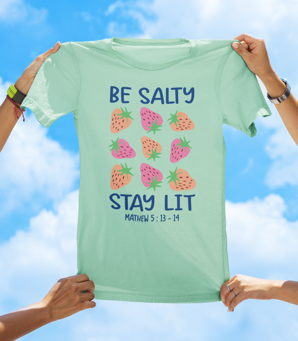 Be Salty Stay Lit – Faith-Based Graphic Tee (Matthew 5:13-14) - The Southern Yankee