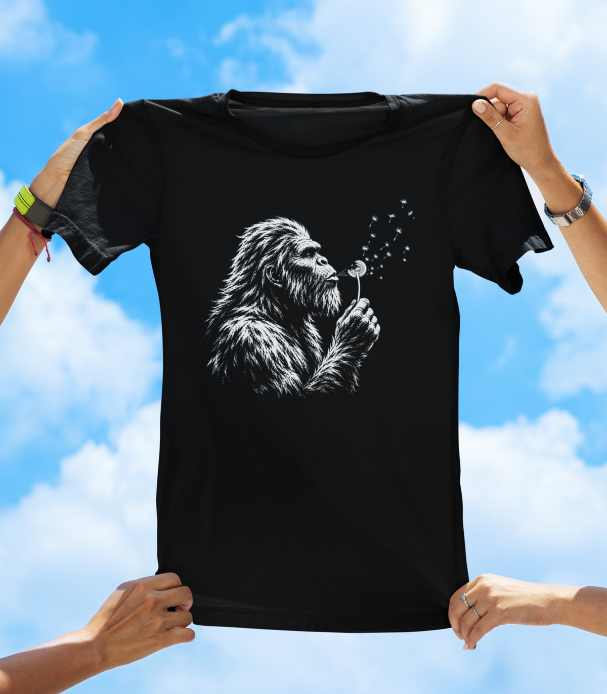 Bigfoot Moment T-Shirt – Funny Sasquatch Dandelion Graphic Tee