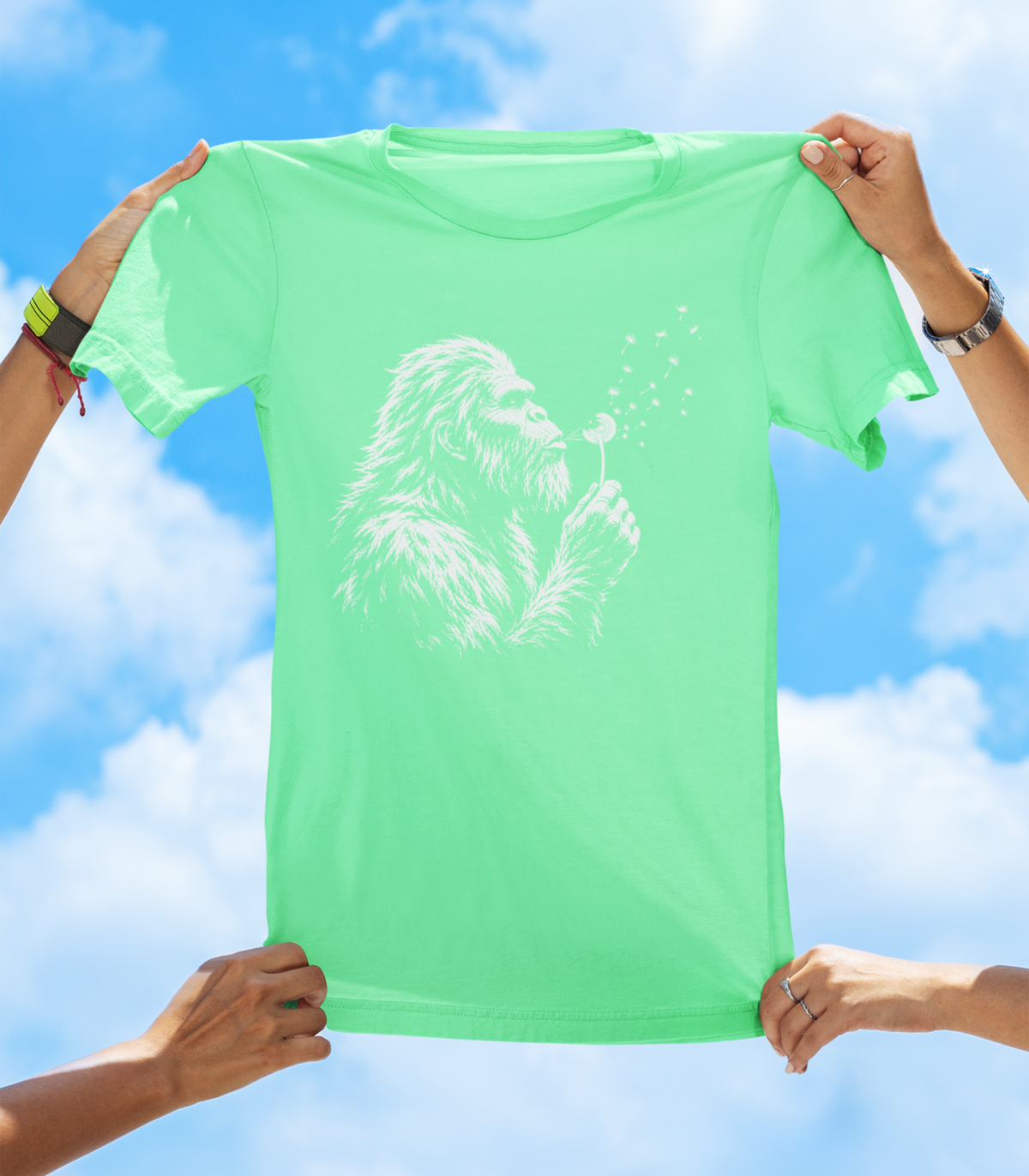 Bigfoot Moment T-Shirt – Funny Sasquatch Dandelion Graphic Tee