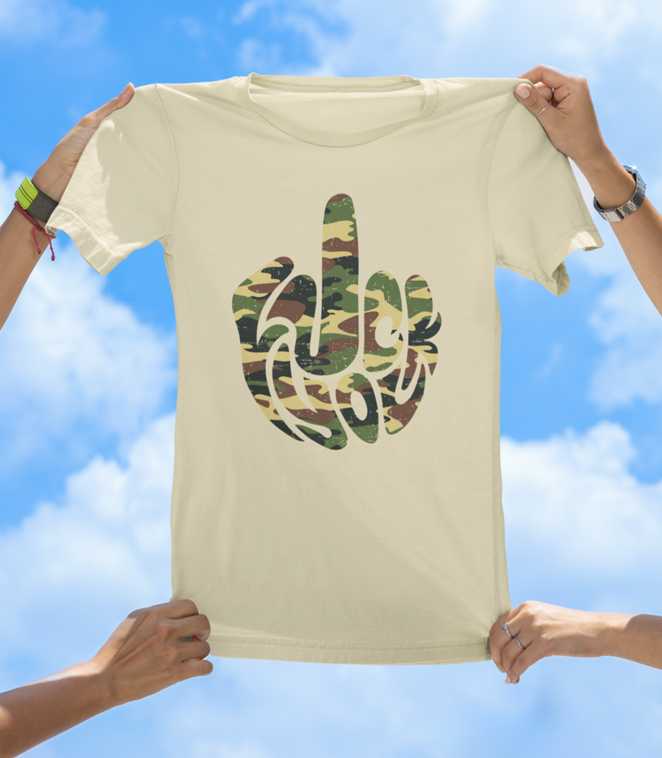 F* You Camo Finger T-Shirt | Edgy Statement Graphic Tee - The Southern Yankee
