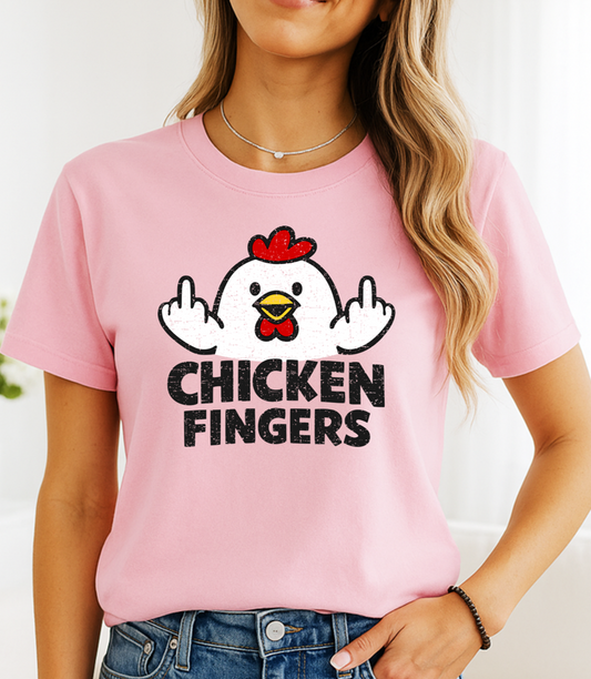 Chicken Fingers T-Shirt – Funny Cartoon Chicken Graphic Tee - The Southern Yankee