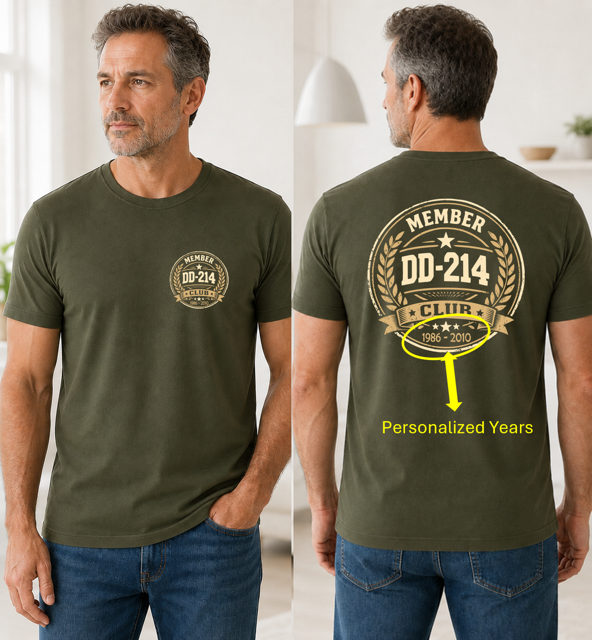 DD-214 Club Member T-Shirt – Veteran Retirement Military Personalized Graphic Tee - The Southern Yankee
