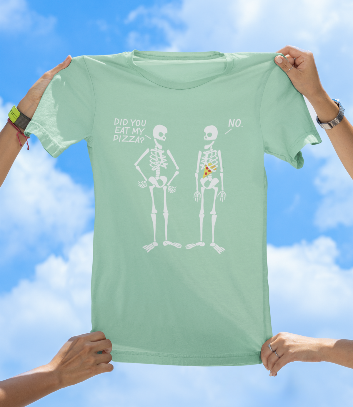 Did You Eat My Pizza? | Funny Skeleton T-Shirt - The Southern Yankee