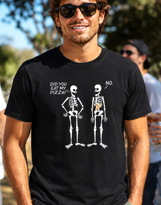 Did You Eat My Pizza? | Funny Skeleton T-Shirt - The Southern Yankee