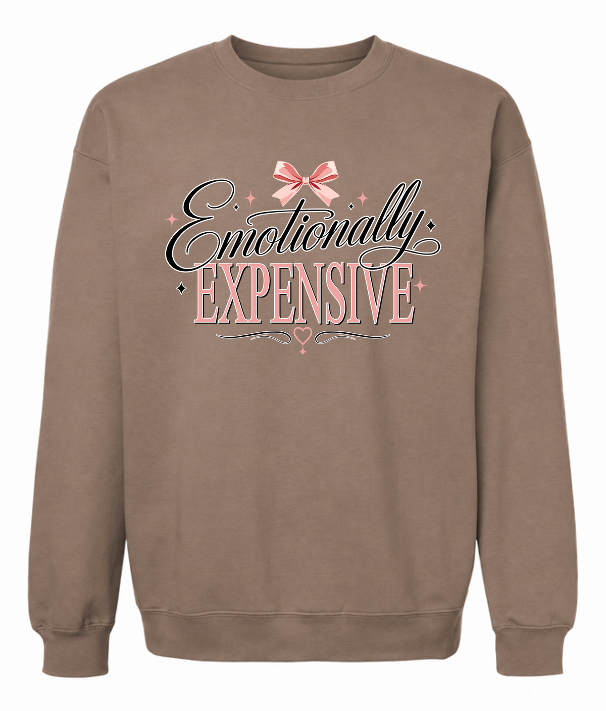 Emotionally Expensive Sweatshirt – Feminine Coquette Graphic Crewneck - The Southern Yankee