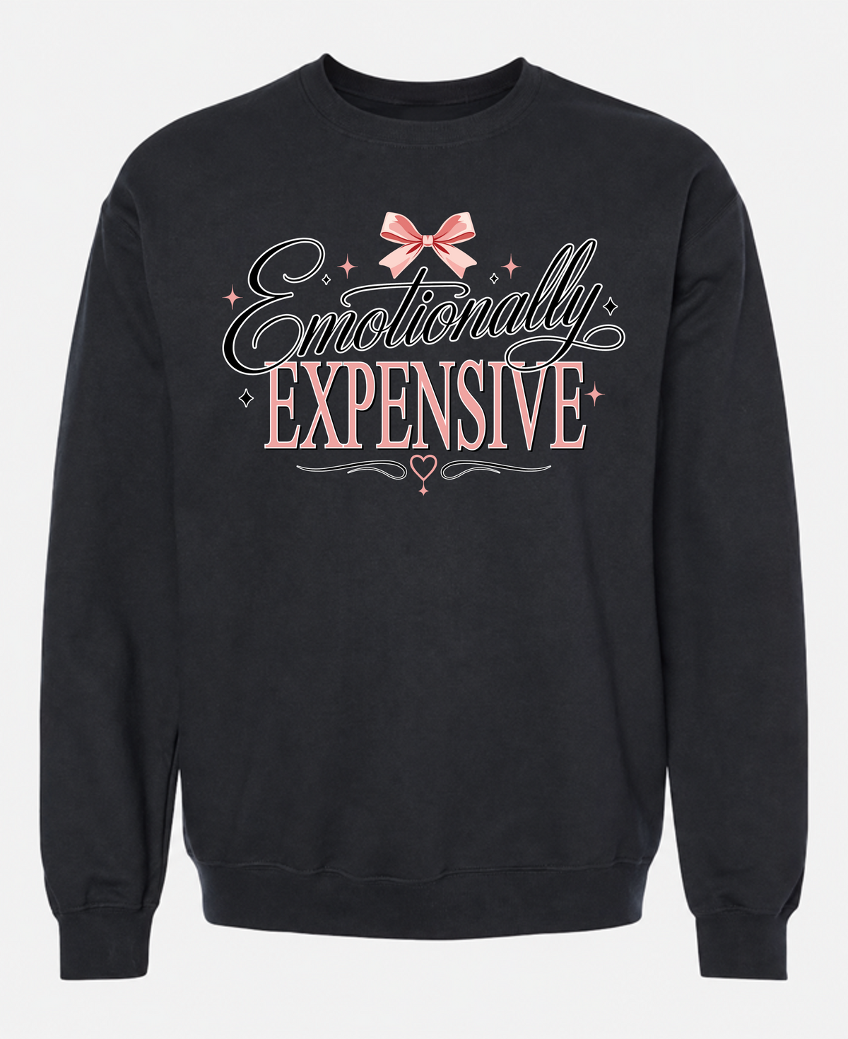 Emotionally Expensive Sweatshirt – Feminine Coquette Graphic Crewneck - The Southern Yankee