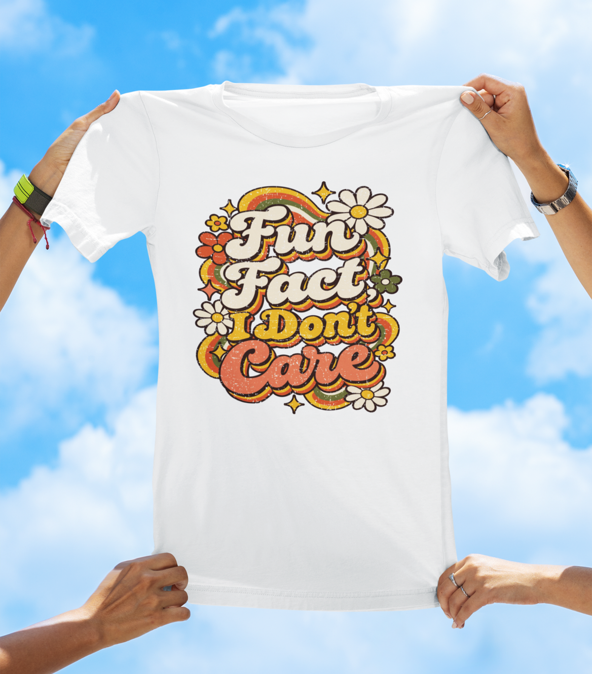 Fun Fact I Don’t Care T-Shirt – Retro Groovy Sarcastic Graphic Tee - The Southern Yankee