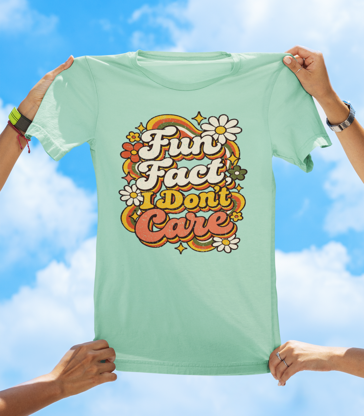 Fun Fact I Don’t Care T-Shirt – Retro Groovy Sarcastic Graphic Tee - The Southern Yankee