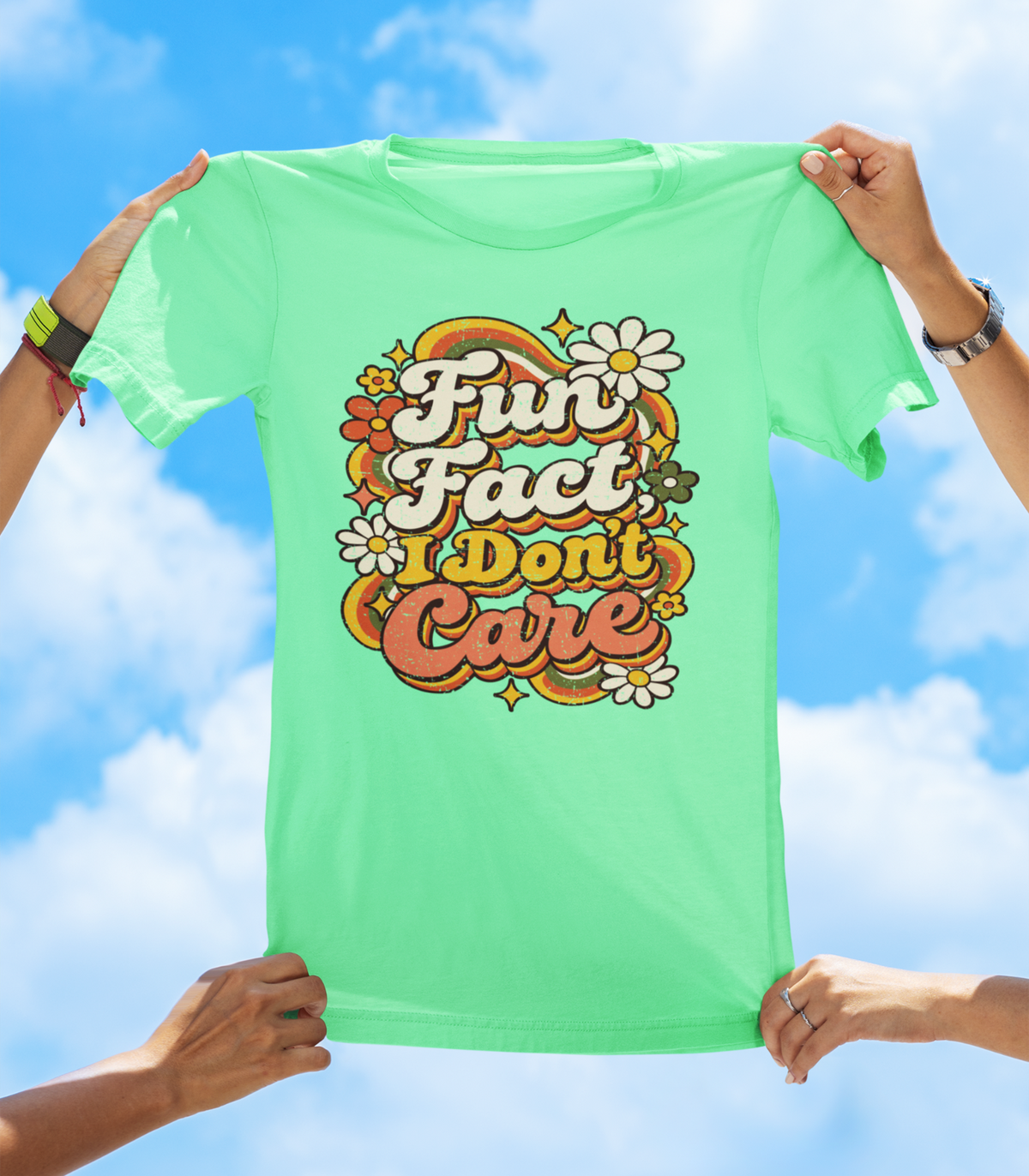 Fun Fact I Don’t Care T-Shirt – Retro Groovy Sarcastic Graphic Tee - The Southern Yankee