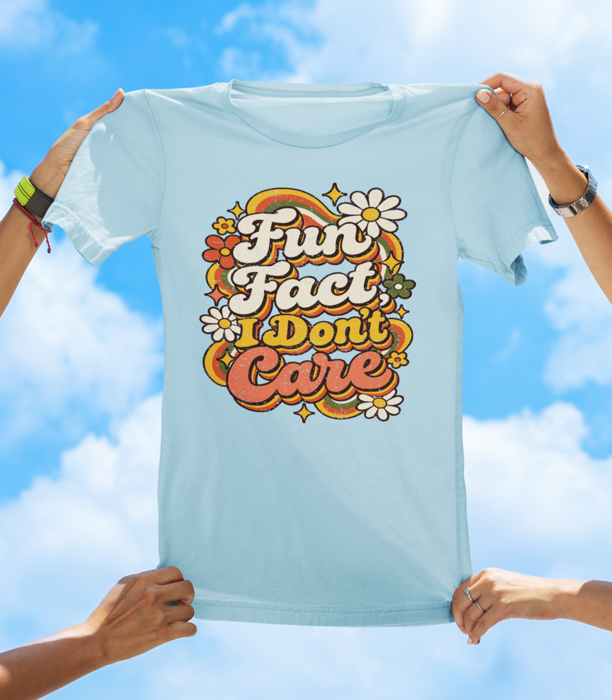 Fun Fact I Don’t Care T-Shirt – Retro Groovy Sarcastic Graphic Tee - The Southern Yankee
