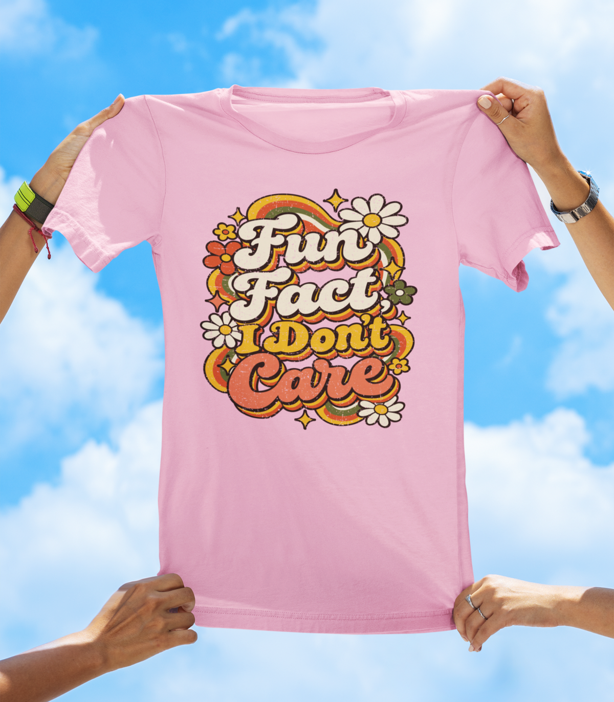 Fun Fact I Don’t Care T-Shirt – Retro Groovy Sarcastic Graphic Tee - The Southern Yankee
