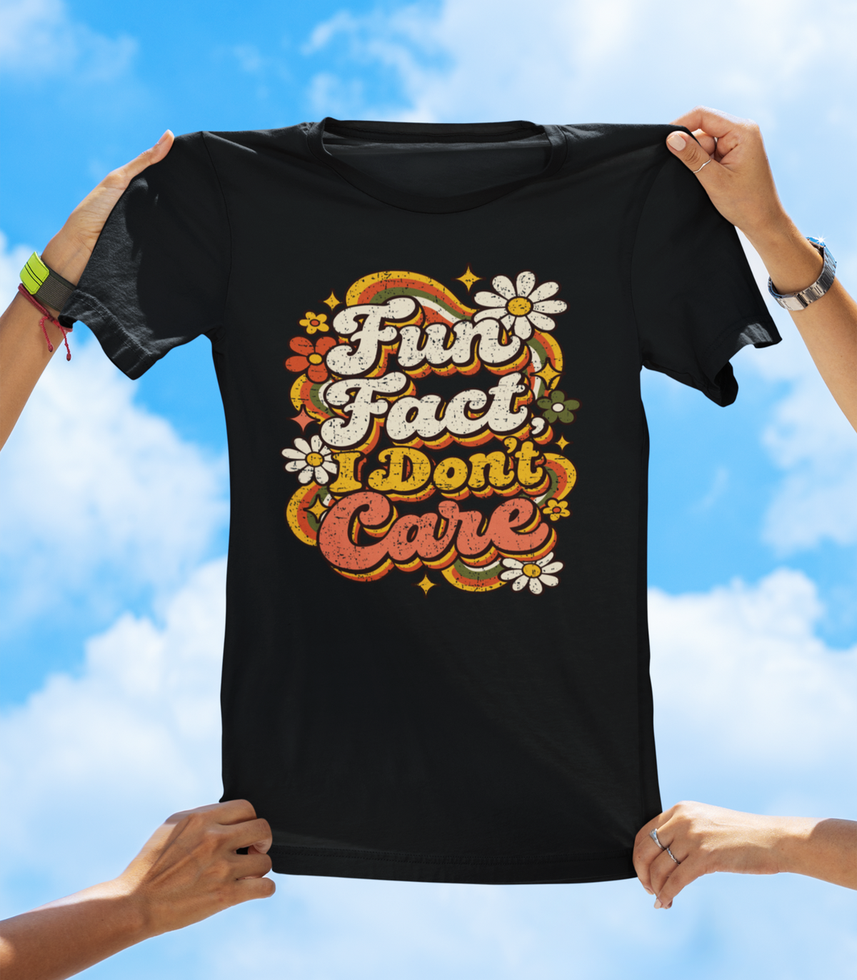 Fun Fact I Don’t Care T-Shirt – Retro Groovy Sarcastic Graphic Tee - The Southern Yankee