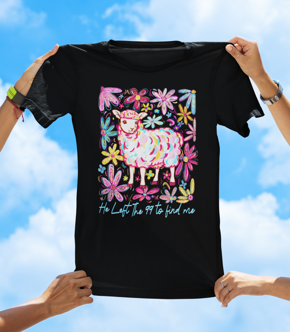 He Left the 99 to Find Me — Luke 15:4-7 | Floral Faith Tee - The Southern Yankee