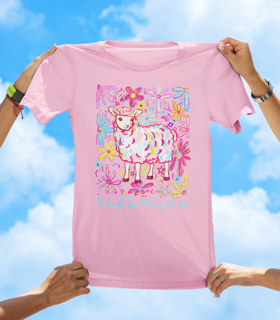He Left the 99 to Find Me — Luke 15:4-7 | Floral Faith Tee - The Southern Yankee