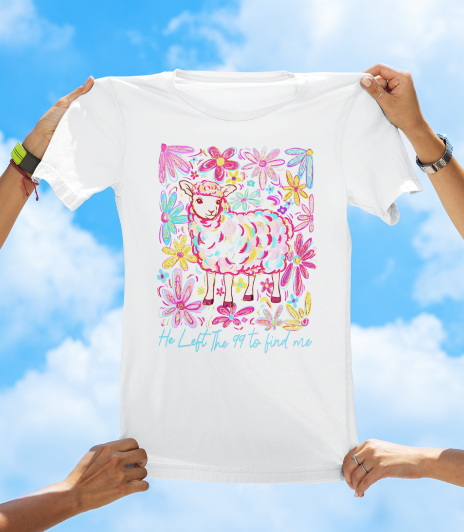 He Left the 99 to Find Me — Luke 15:4-7 | Floral Faith Tee - The Southern Yankee