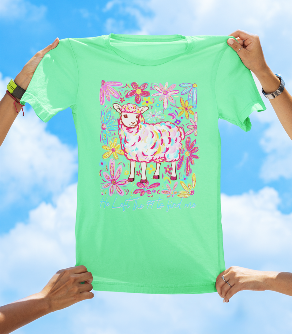 He Left the 99 to Find Me — Luke 15:4-7 | Floral Faith Tee - The Southern Yankee