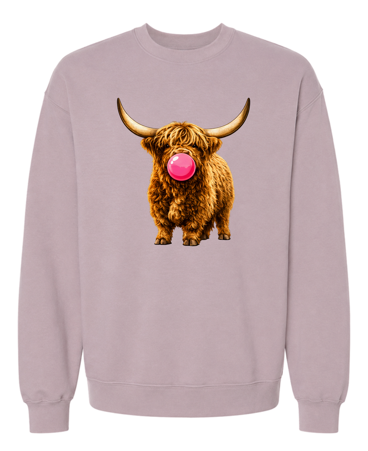 Sassy Bubble-Blowing Highland Cow Sweatshirt - The Southern Yankee