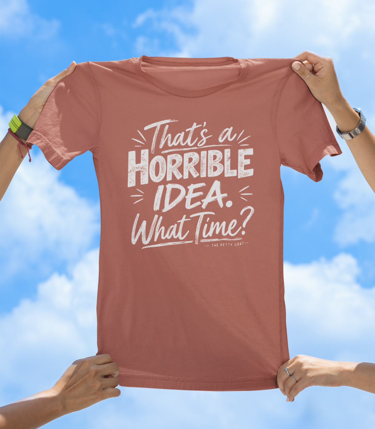 That’s a Horrible Idea. What Time? T-Shirt – Funny Sarcastic Graphic T-Shirt - The Southern Yankee