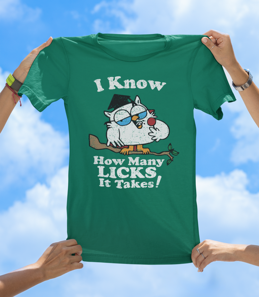 I Know How Many Licks T-Shirt | Funny Retro Owl Graphic Tee - The Southern Yankee