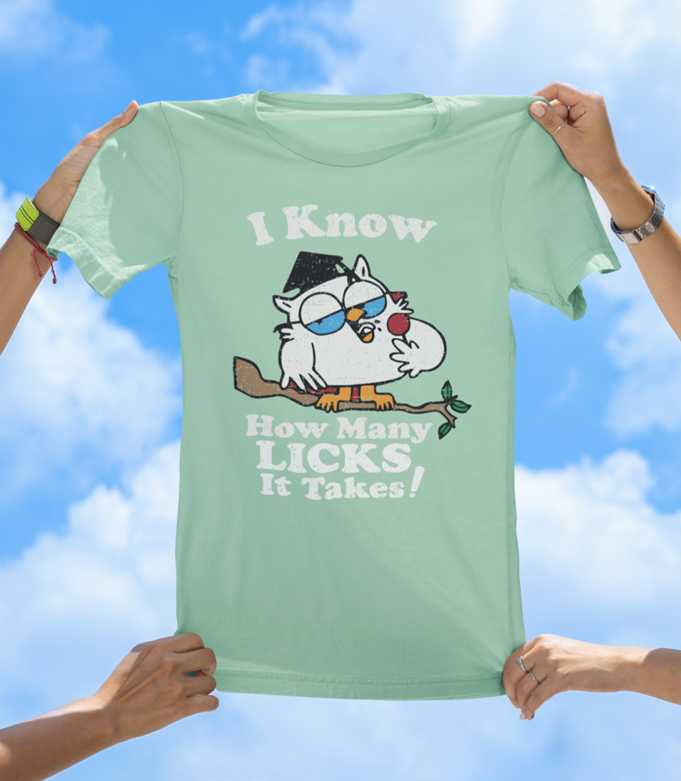I Know How Many Licks T-Shirt | Funny Retro Owl Graphic Tee - The Southern Yankee