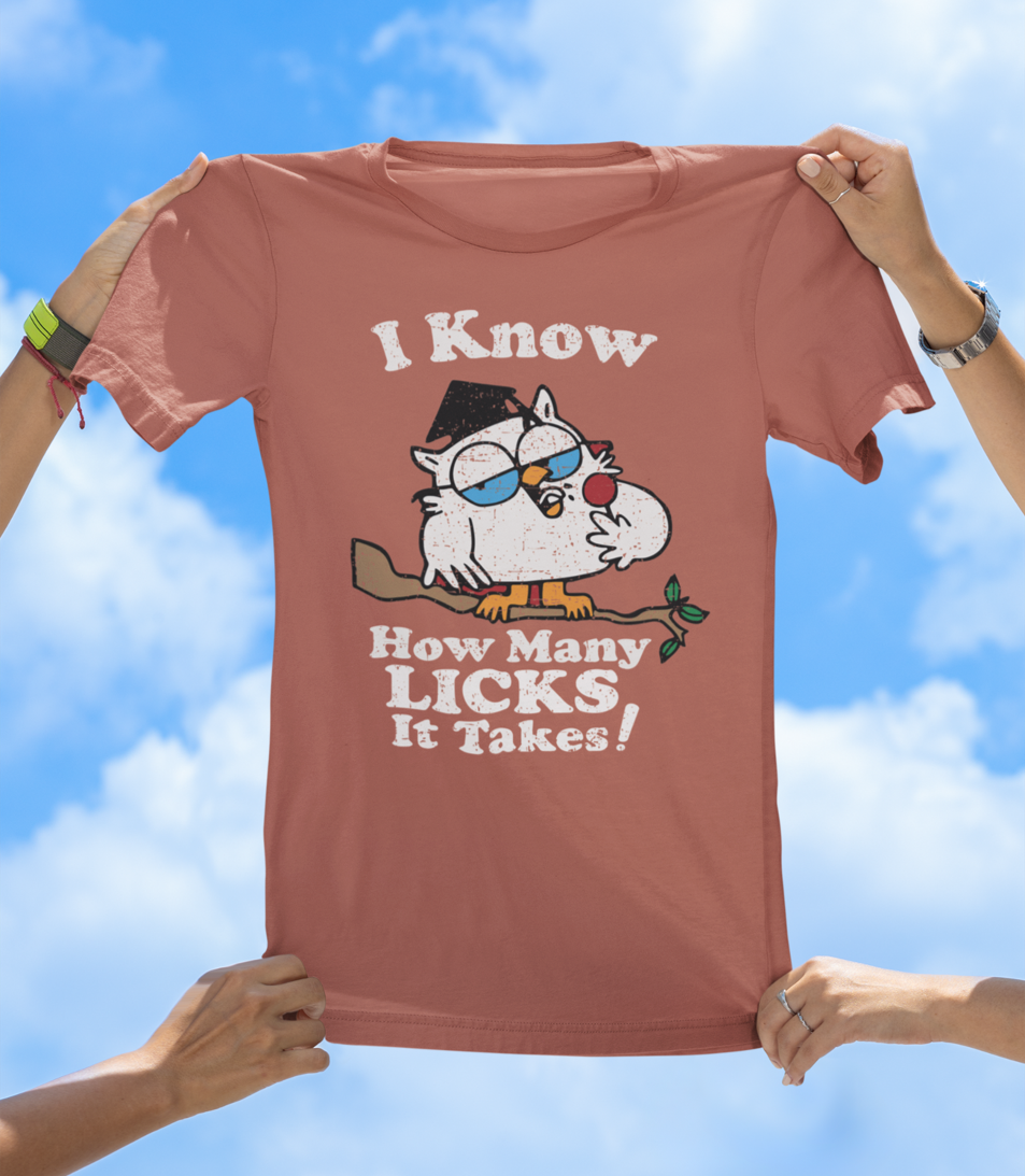 I Know How Many Licks T-Shirt | Funny Retro Owl Graphic Tee - The Southern Yankee