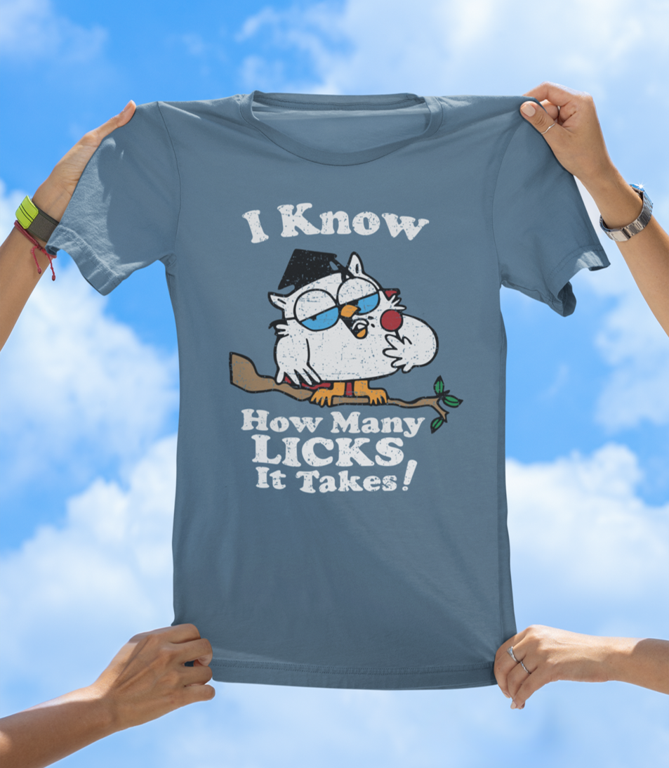 I Know How Many Licks T-Shirt | Funny Retro Owl Graphic Tee - The Southern Yankee